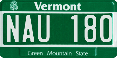 VT license plate NAU180