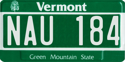 VT license plate NAU184