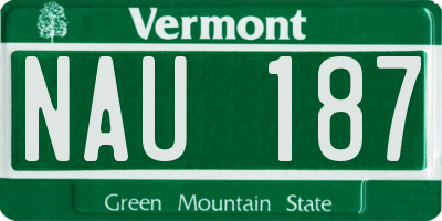 VT license plate NAU187