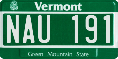 VT license plate NAU191