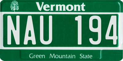 VT license plate NAU194