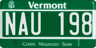 VT license plate NAU198