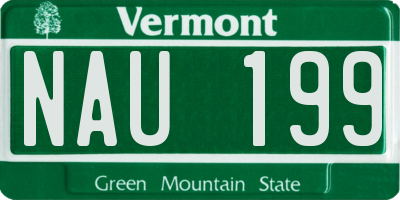 VT license plate NAU199