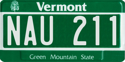 VT license plate NAU211