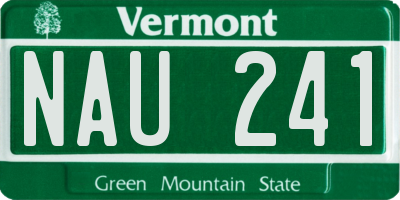 VT license plate NAU241