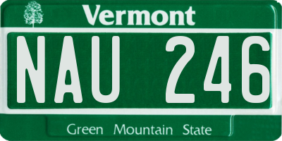 VT license plate NAU246