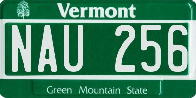 VT license plate NAU256