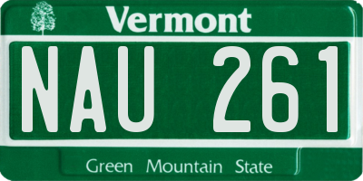 VT license plate NAU261