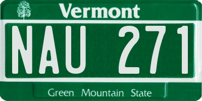 VT license plate NAU271