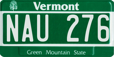 VT license plate NAU276