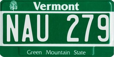 VT license plate NAU279