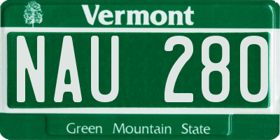 VT license plate NAU280
