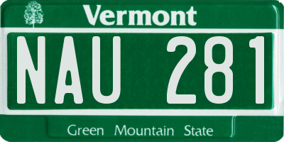 VT license plate NAU281