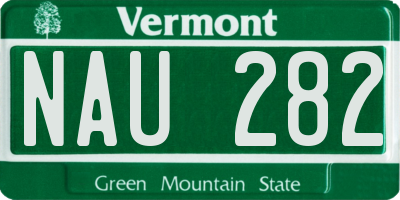 VT license plate NAU282