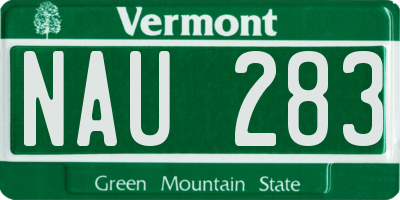 VT license plate NAU283