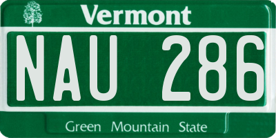 VT license plate NAU286
