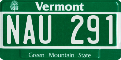 VT license plate NAU291