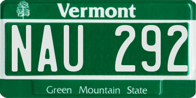 VT license plate NAU292