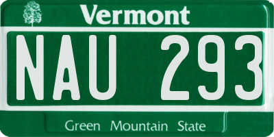 VT license plate NAU293