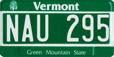 VT license plate NAU295