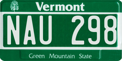 VT license plate NAU298