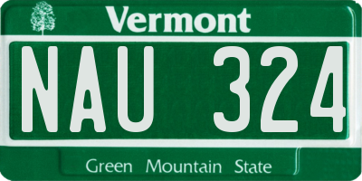 VT license plate NAU324