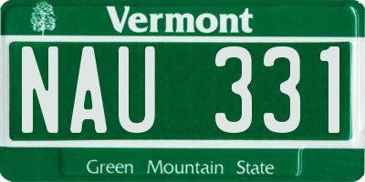 VT license plate NAU331