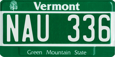 VT license plate NAU336