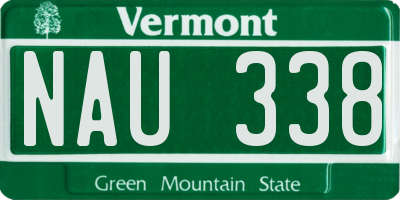 VT license plate NAU338