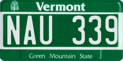 VT license plate NAU339