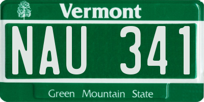 VT license plate NAU341