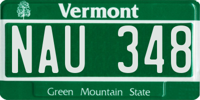 VT license plate NAU348