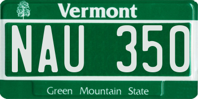 VT license plate NAU350