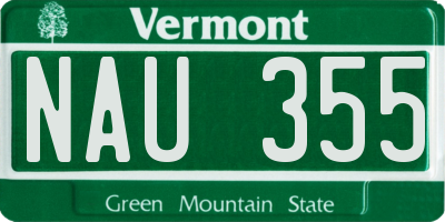 VT license plate NAU355