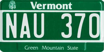 VT license plate NAU370