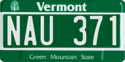 VT license plate NAU371