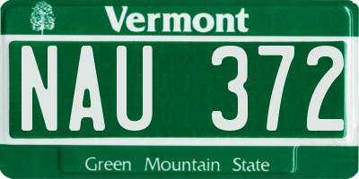 VT license plate NAU372