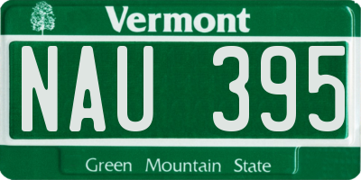 VT license plate NAU395