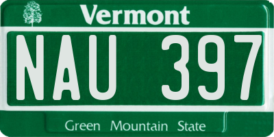 VT license plate NAU397