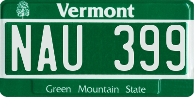VT license plate NAU399