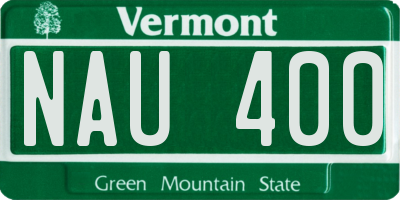VT license plate NAU400