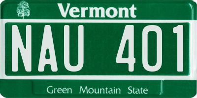 VT license plate NAU401