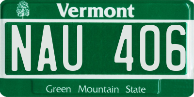 VT license plate NAU406