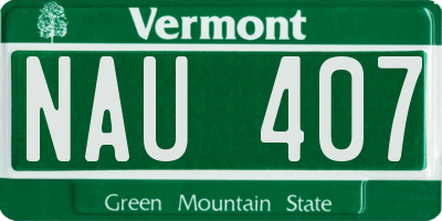 VT license plate NAU407