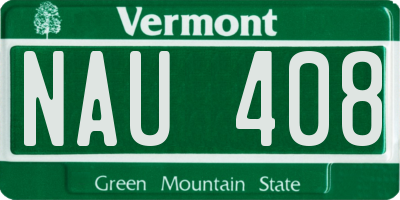 VT license plate NAU408