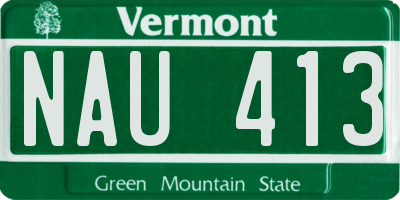VT license plate NAU413