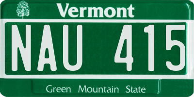 VT license plate NAU415
