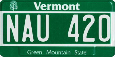 VT license plate NAU420