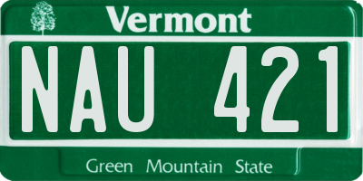 VT license plate NAU421