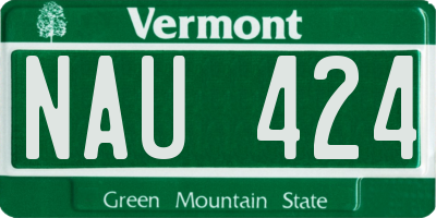 VT license plate NAU424
